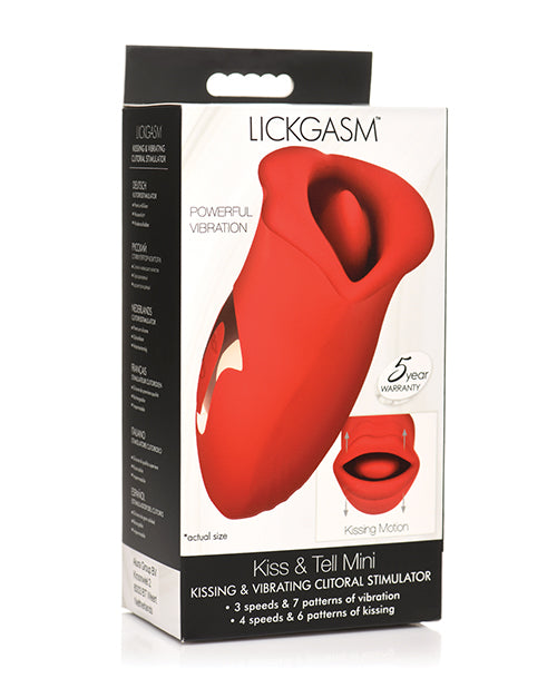 Disfrute de un placer sensacional con el estimulador de clítoris Shegasm Lickgasm Kiss + Tell - Rojo - ¡Su clave para una dicha inolvidable! - featured product image.