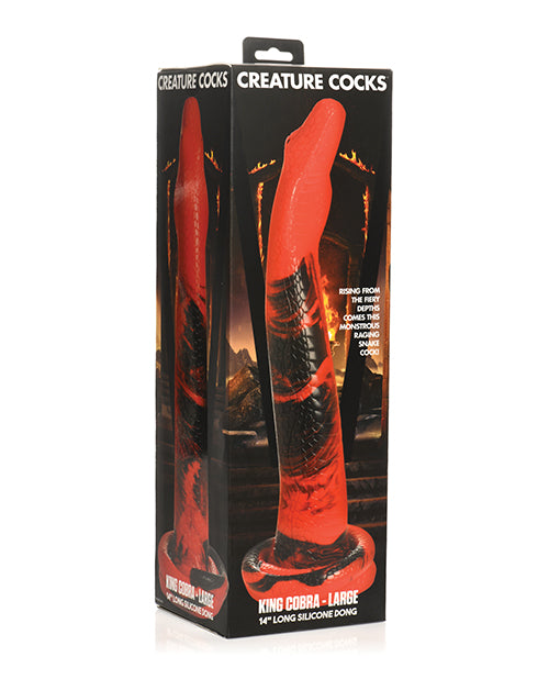 Creature Cocks King Cobra Consolador grande de silicona de 14 pulgadas Product Image.