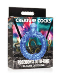 Anillo para el pene Octo de silicona de Creature Cocks Poseidon - Azul