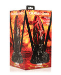 Consolador de silicona Creature Cocks Vulcan - Negro/Rojo