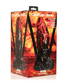 Creature Cocks Vulcan Silicone Dildo - Black/Red - Featured Product Image
