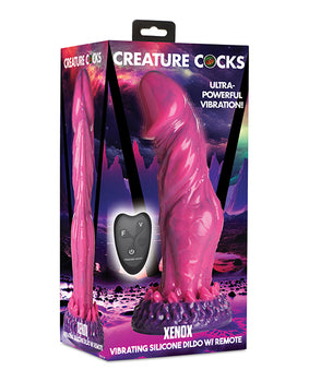 Creature Cocks Xenox 振動矽膠假陽具 - 粉紅色/紫色帶遙控：終極愉悅體驗 - Featured Product Image