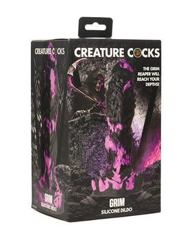 Consolador de silicona Grim de Creature Cocks - Negro/Púrpura - Featured Product Image