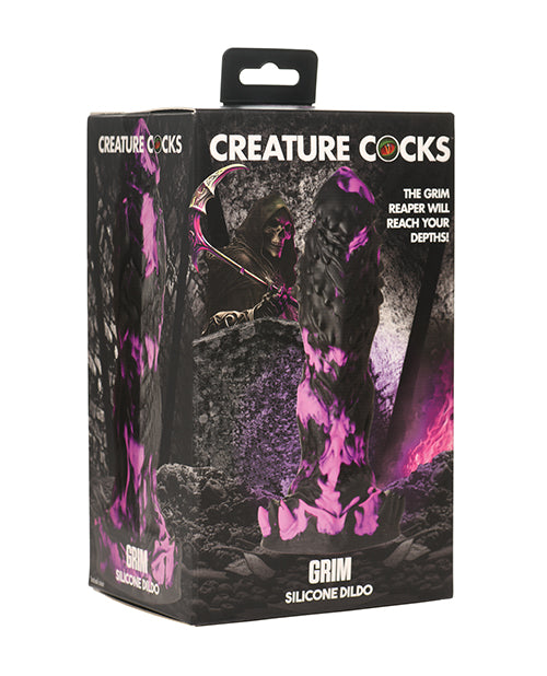 Creature Cocks Grim Silicone Dildo - Black/Purple - featured product image.