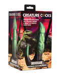 Creature Cocks Dickosaur Dinosaurio Consolador de silicona en negro/verde azulado