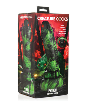Consolador de silicona Creature Cocks Python - Negro/Verde - Featured Product Image
