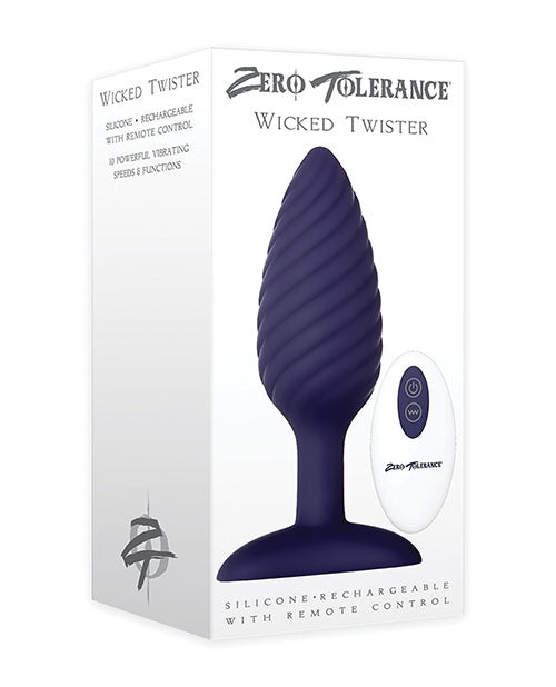 Zero Tolerance Wicked Twister Anal Plug - Purple: Customisable Pleasure - featured product image.