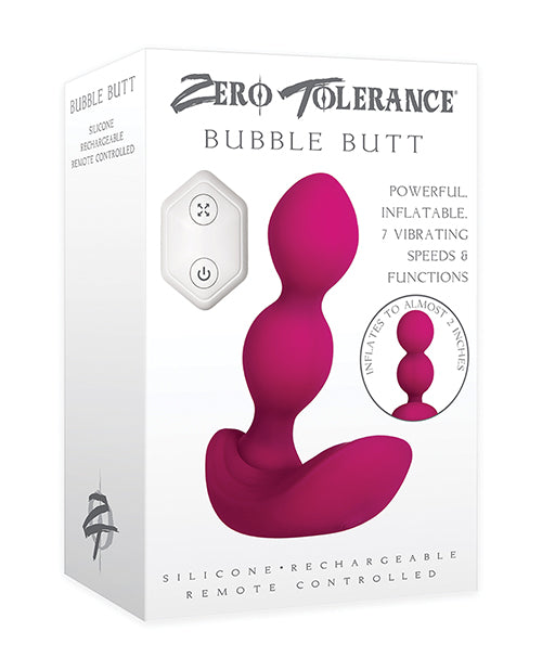 Zero Tolerance Anal Bubble Butt - Borgoña: Bolas anales vibratorias inflables - featured product image.