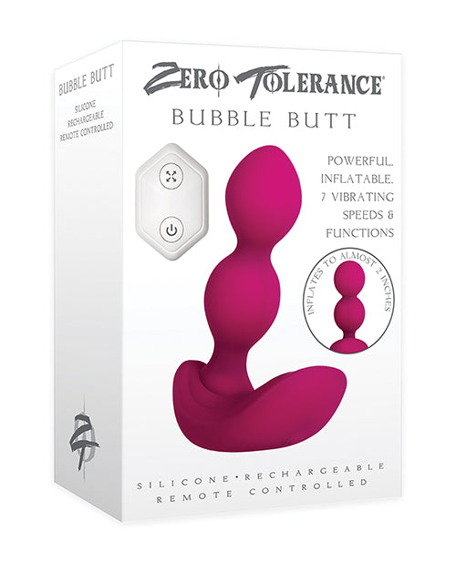 Zero Tolerance Anal Bubble Butt - Borgoña: Bolas anales vibratorias inflables Product Image.