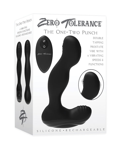 Zero Tolerance The One-Two Punch Prostate Massager - Black - featured product image.