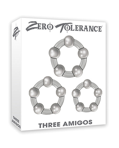 Juego de anillos para el pene Three Amigos de Zero Tolerance Product Image.