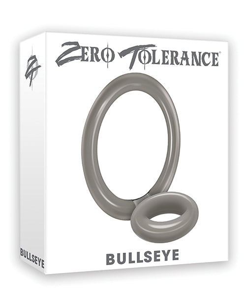 Anillo para el pene de doble bucle gris Bullseye de tolerancia cero - featured product image.