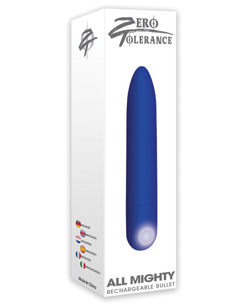 Zero Tolerance All Mighty Rechargeable Bullet - Blue - featured product image.