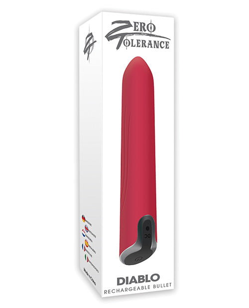 Zero Tolerance Diablo Bullet: Bala de placer vibratoria roja/negra Product Image.