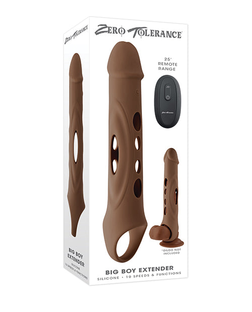 Extensor de pene con vibración Zero Tolerance Big Boy Dark con control remoto Product Image.