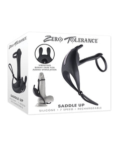Zero Tolerance Saddle Up Cock & Ball Vibrator in Black