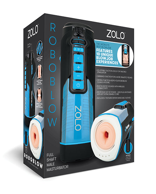 Embárcate en un viaje íntimo con ZOLO Roboblow - Ivory: el masturbador masculino de eje completo definitivo Product Image.