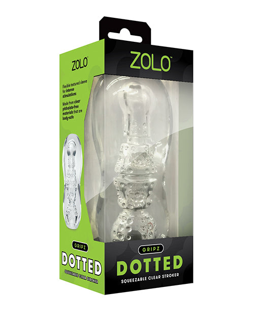 ZOLO Gripz Dotted Stroker: Your Squeezable Pleasure Hub for Intimate Bliss - featured product image.