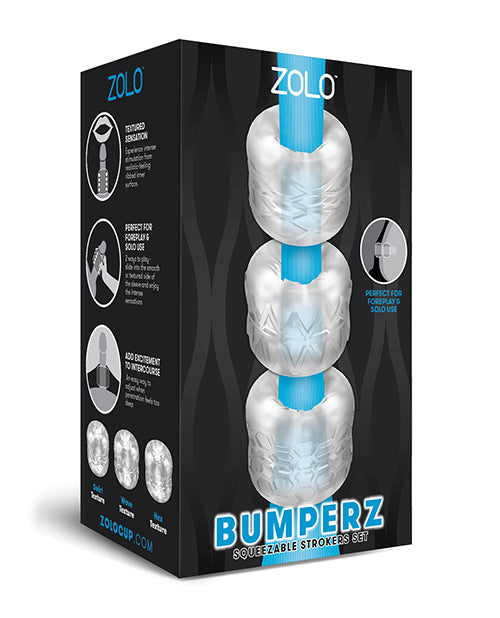 ZOLO Bumperz Squeezable Stroker Set - Clear - featured product image.