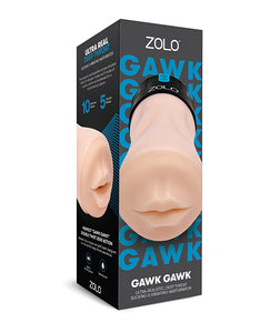ZOLO Gawk Gawk Deep Throat Vibrating Masturbator in Ivory